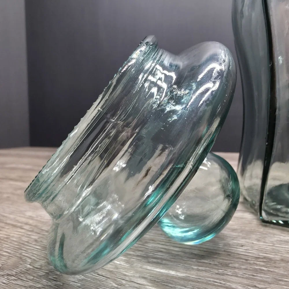 Antique Glass Pitcher Dispenser W/Brass Spout - 15